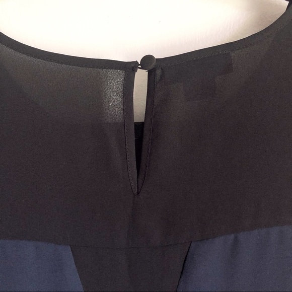 Metaphor Black and Navy Blue Sleeveless Blouse - Picture 3 of 5